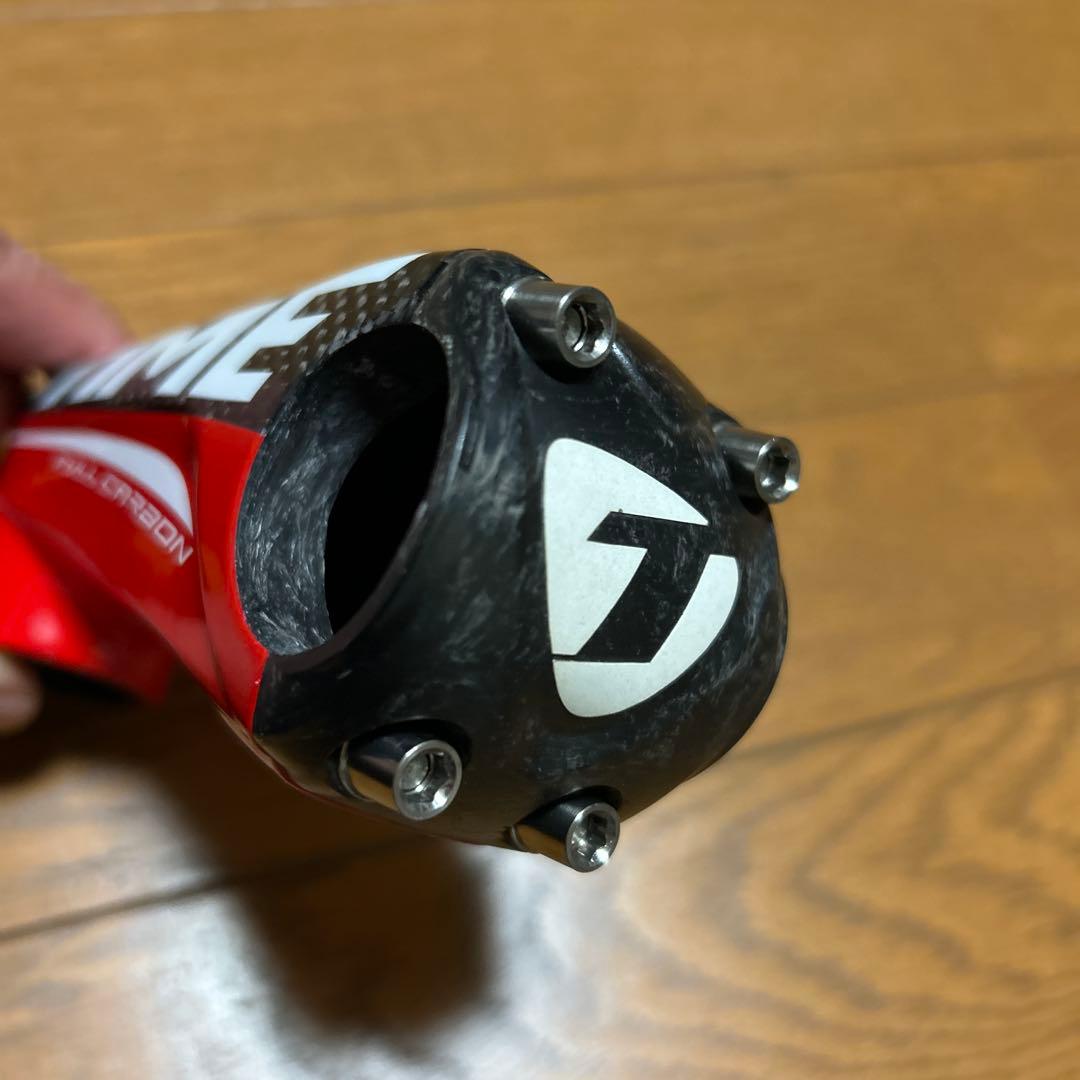 TIME フルカーボン ステム 赤/黒