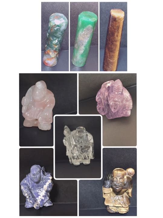 天然石   小物 置物  アンティーク　5セット　＆　3セット　＝　8セット