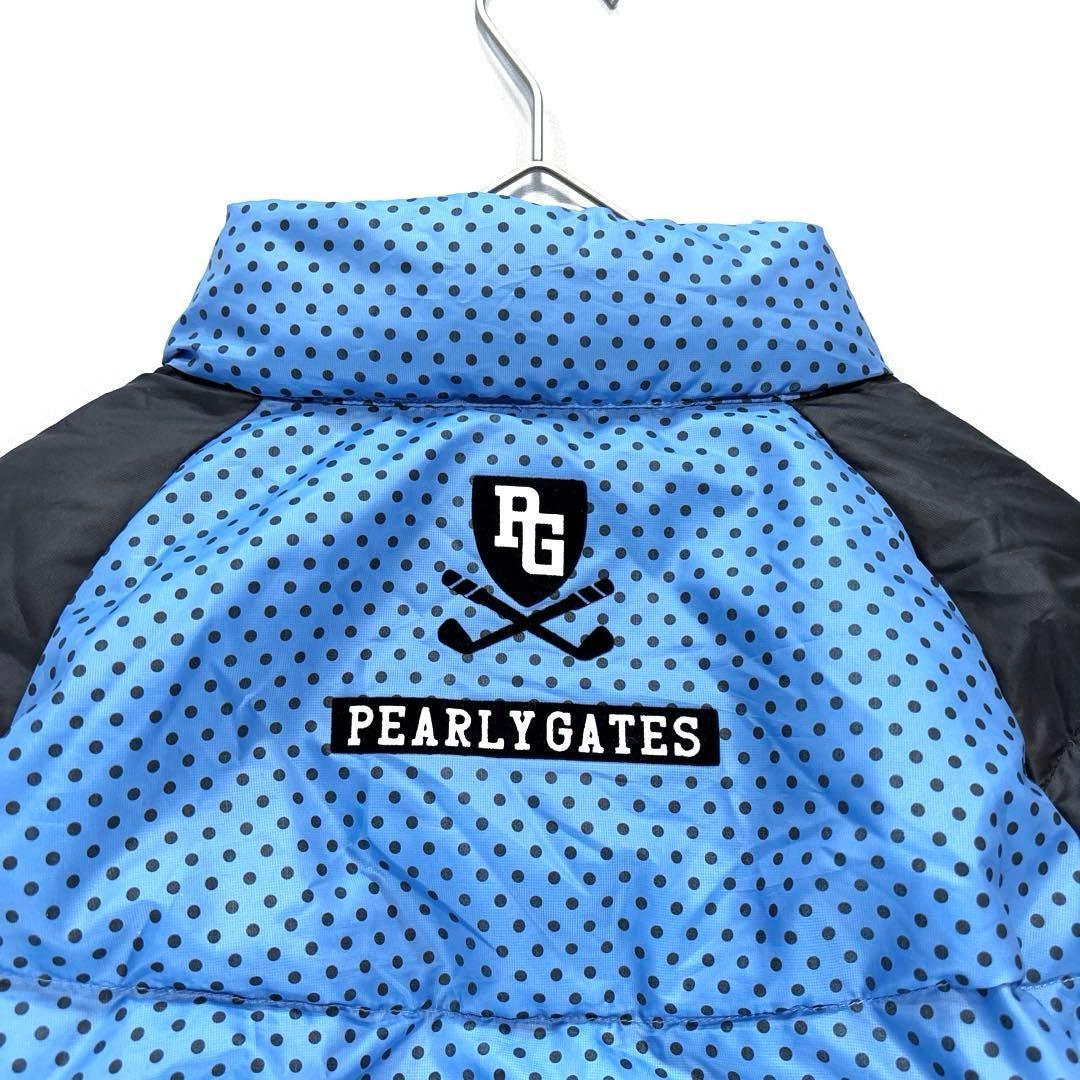 パーリーゲイツ ジャケット ブルゾン　2/L ダウン　バイカラー　ブルー