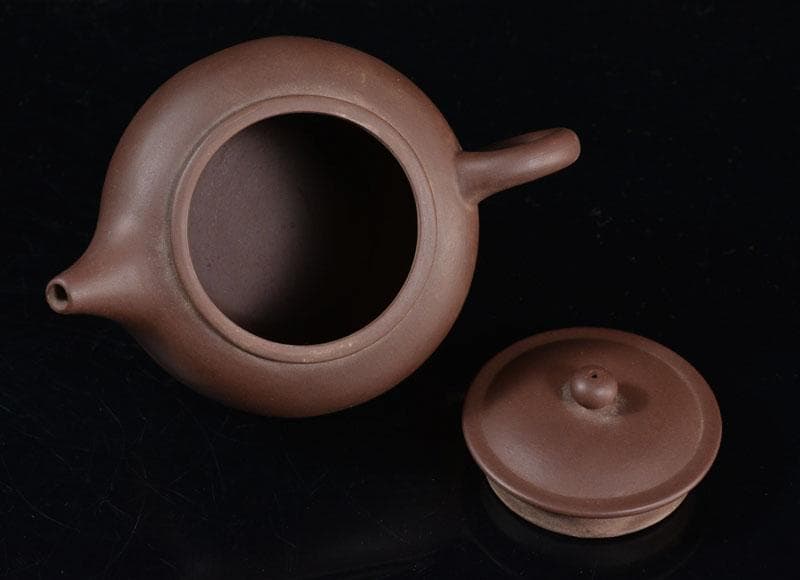 中国　紫砂　朱泥　急須　茶壷　陸羽一九八七年銘　V　R5346