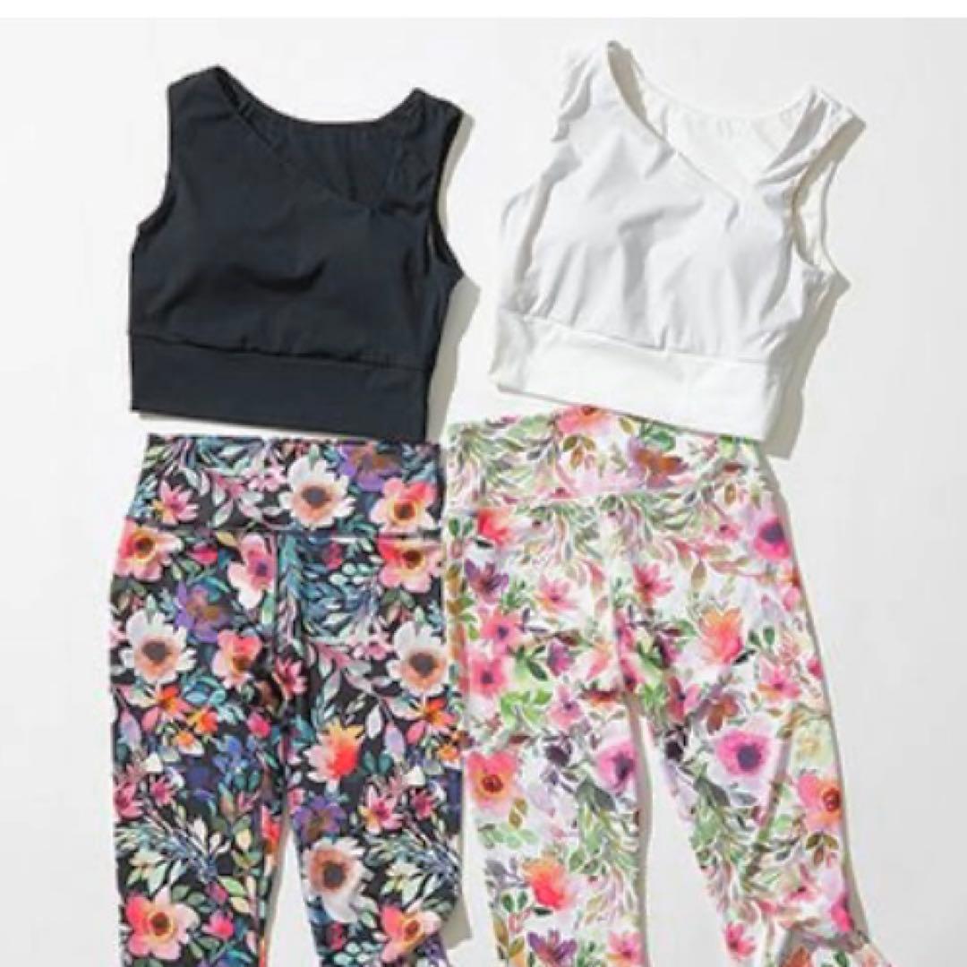 チャコット ハーフトップ S ヨガウェア カップ付き ブラトップ ダンス 黒