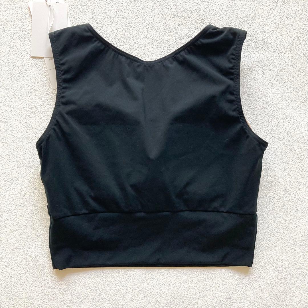 チャコット ハーフトップ S ヨガウェア カップ付き ブラトップ ダンス 黒