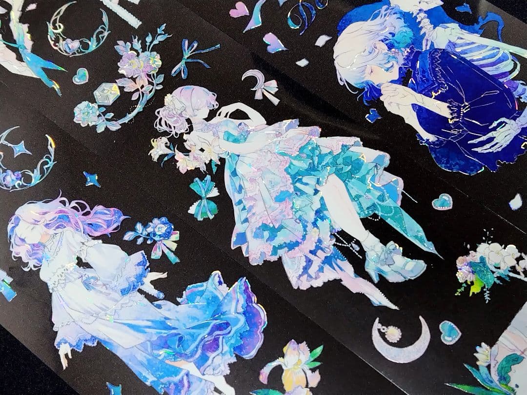 切売 790★ 海外 マスキングテープ マステ PET 装飾 人物 贝壳銀