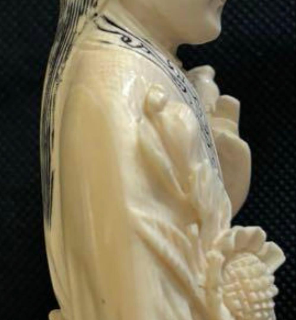 中国古美術品　マンモス　極上 彫刻　美人像437g