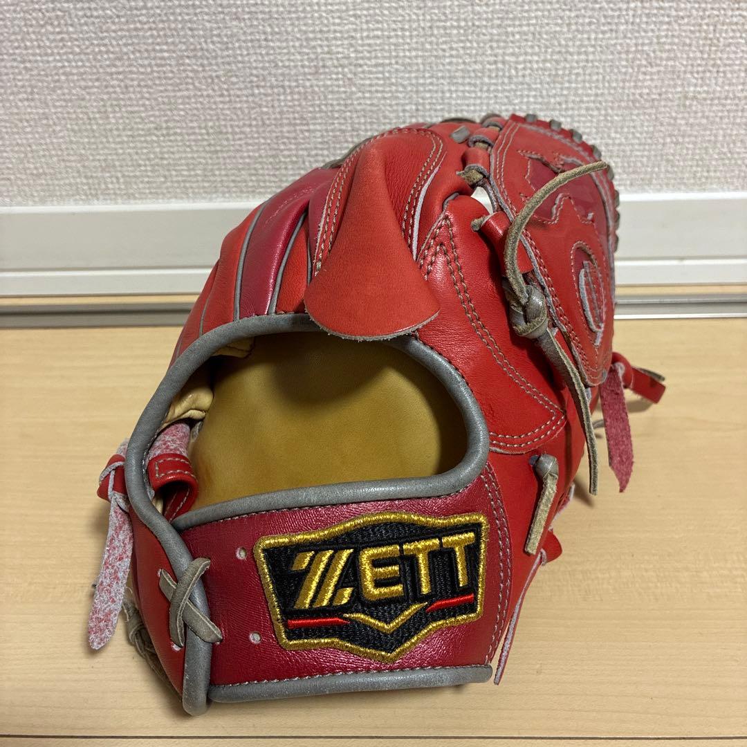 ZETT PROSTATUS 軟式グローブ レッド　投手用