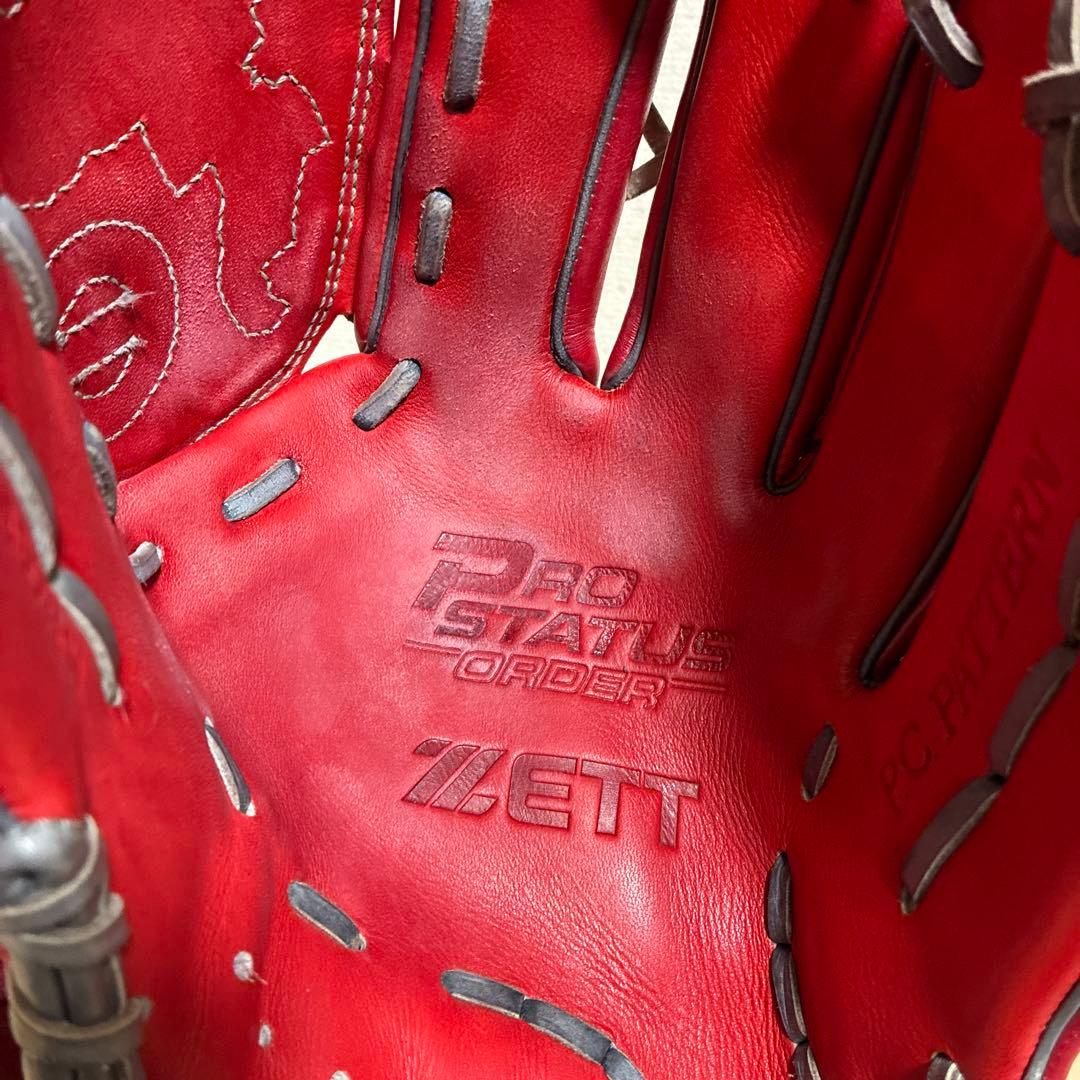 ZETT PROSTATUS 軟式グローブ レッド　投手用