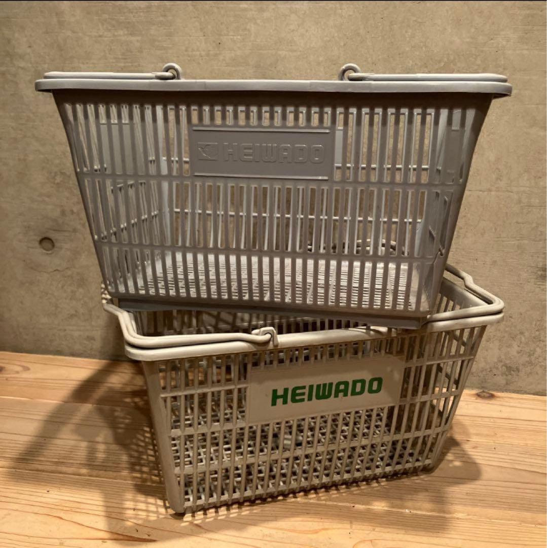 昭和レトロ　買い物カゴ　ニチイ　イズミヤ　平和堂等　レトロポップ　企業物　12個