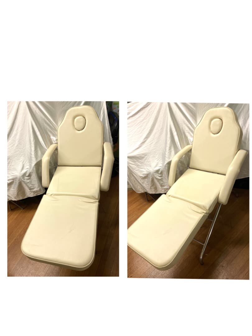 【送料込み】中古完動品 エステ/美顔、ボディケア　チェア　可変　姿勢　ホワイト