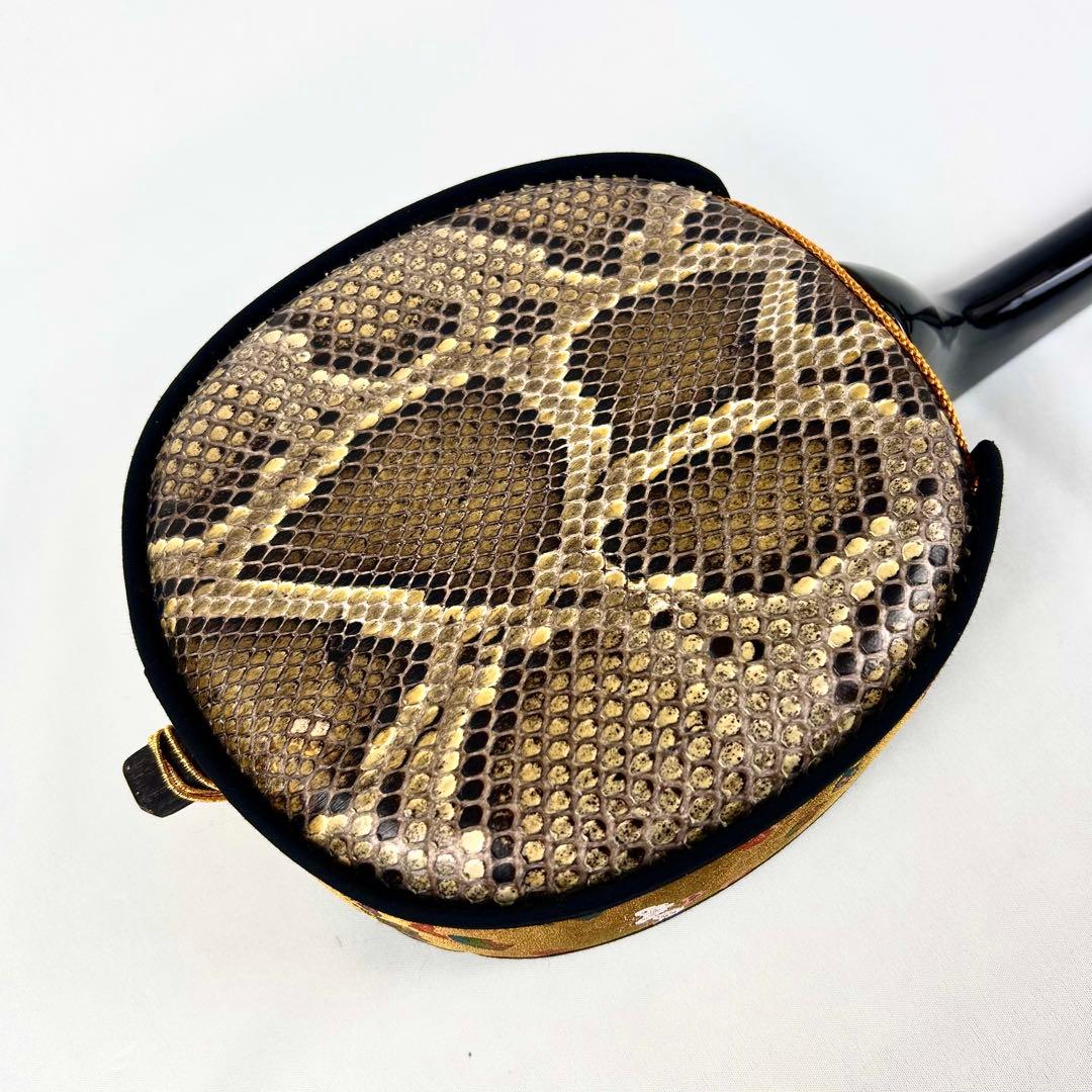 【美品】沖縄 三線 本革 蛇革 ハードケース付 付属品多数 初心者入門