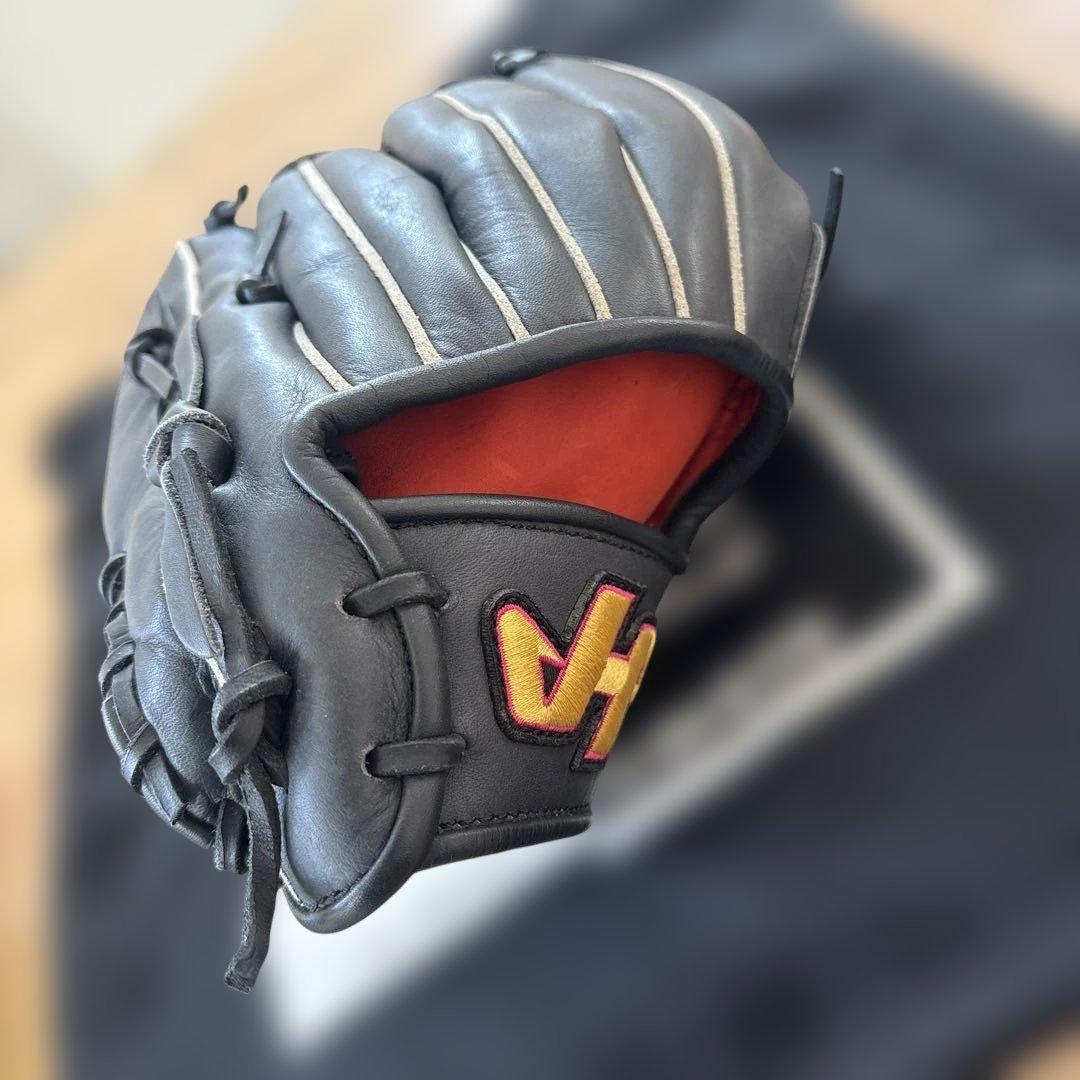 HATAKEYAMA TH-177WB 軟式用グローブ 黒 1985