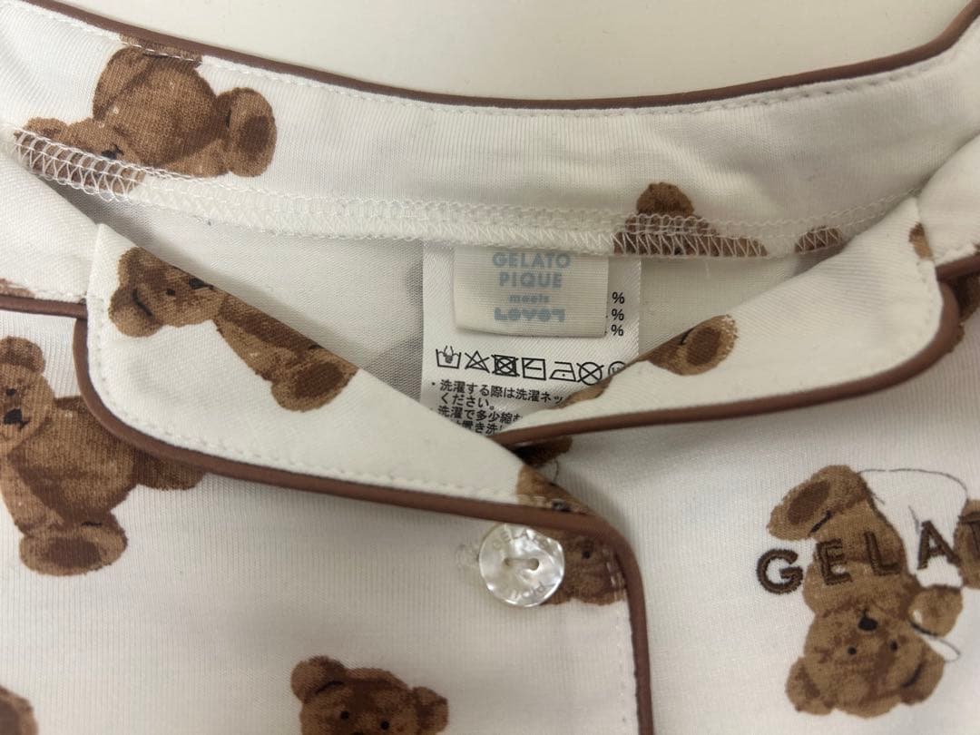 LOVOTラボット ジェラートピケコラボウェア クマ パジャマ