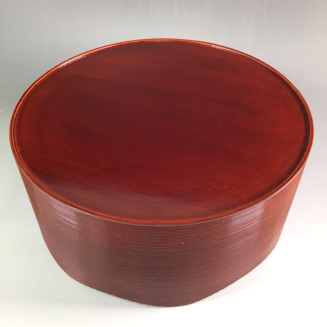 Ｒ３５６　千歳盆　『塗師　川瀬表完作』『花押』『銀杏蒔絵』　共箱　茶道具