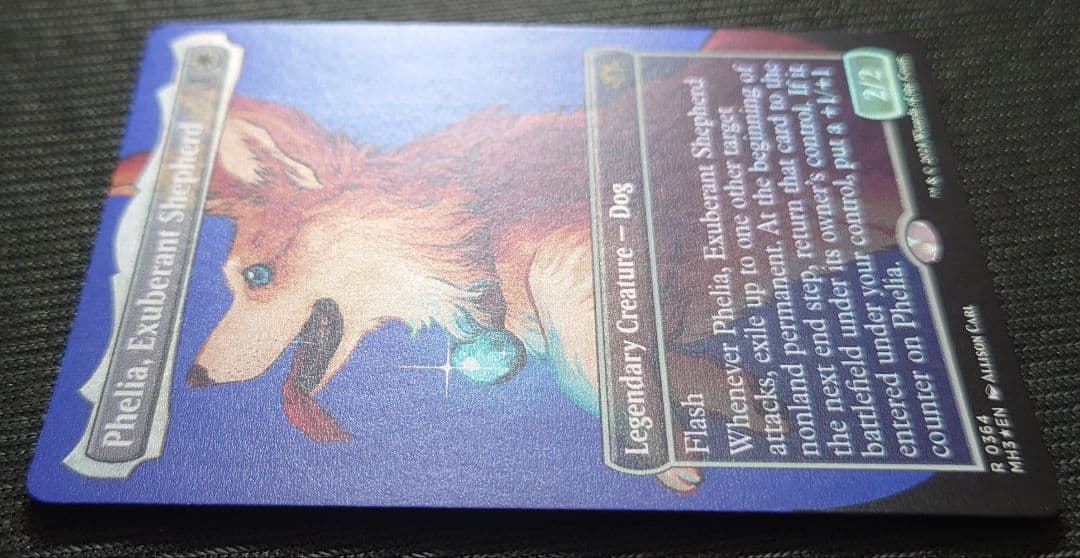 mtg 国産プレブ産 溌剌の牧羊犬、フィリア ボーダーレス FOIL 英語版