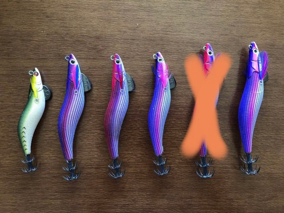 エギ 3.5号1つ　3.0号3つ　2.5号1つ　エギリー　ダートマックス