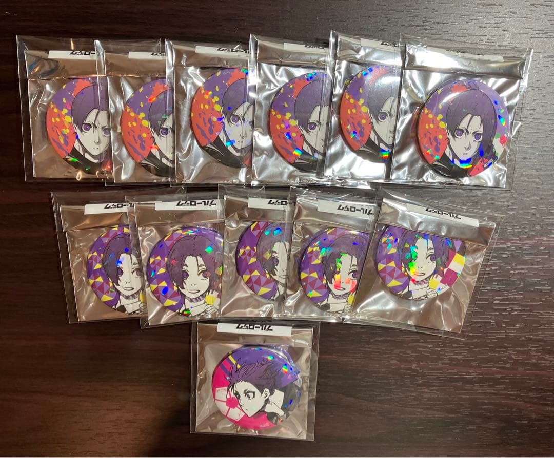 ブルーロック 中国再販 原作 マズル ホログラム缶バッジ 御影 玲王 12点