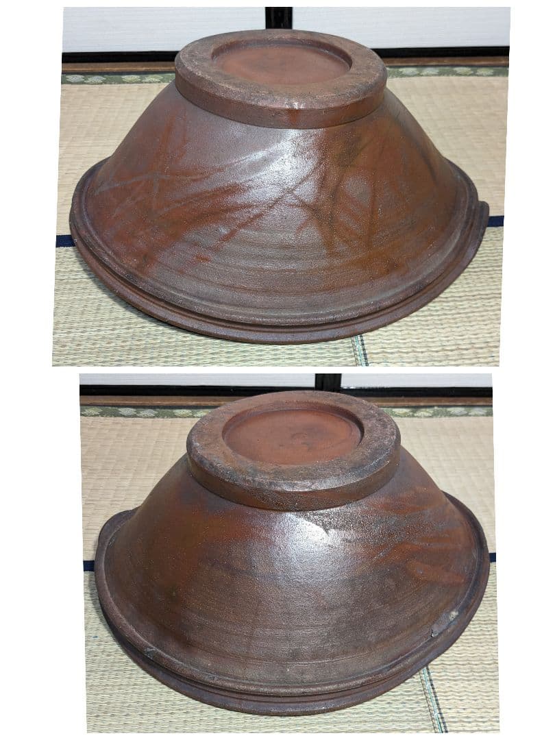 江戸末～明治期 古備前 緋襷擂鉢 備前焼 すり鉢 花器 花入 フラワーベース