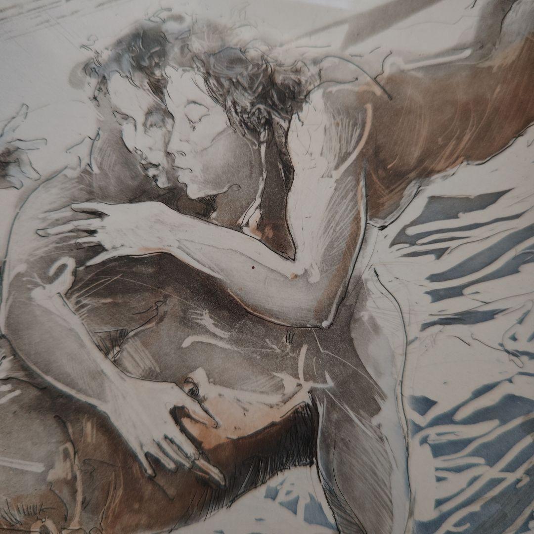 特価◯絵画　カラー銅版画　額装品