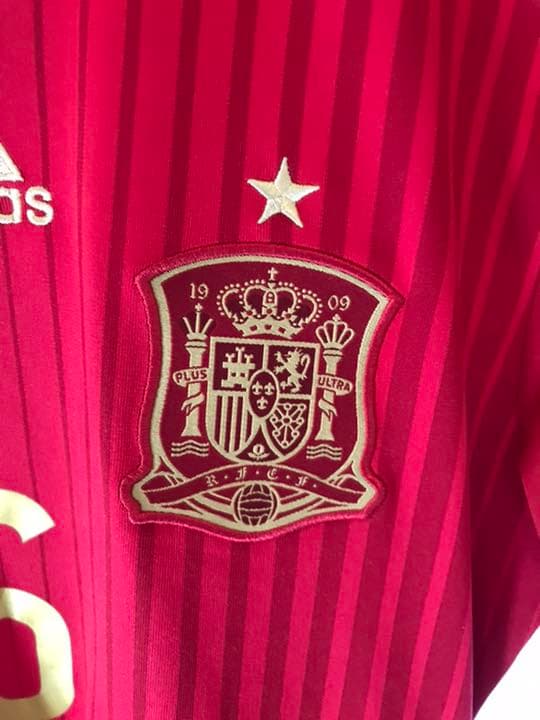正規品adidas スペイン代表「6」アンドレス・イニエスタ 半袖Mユニフォーム