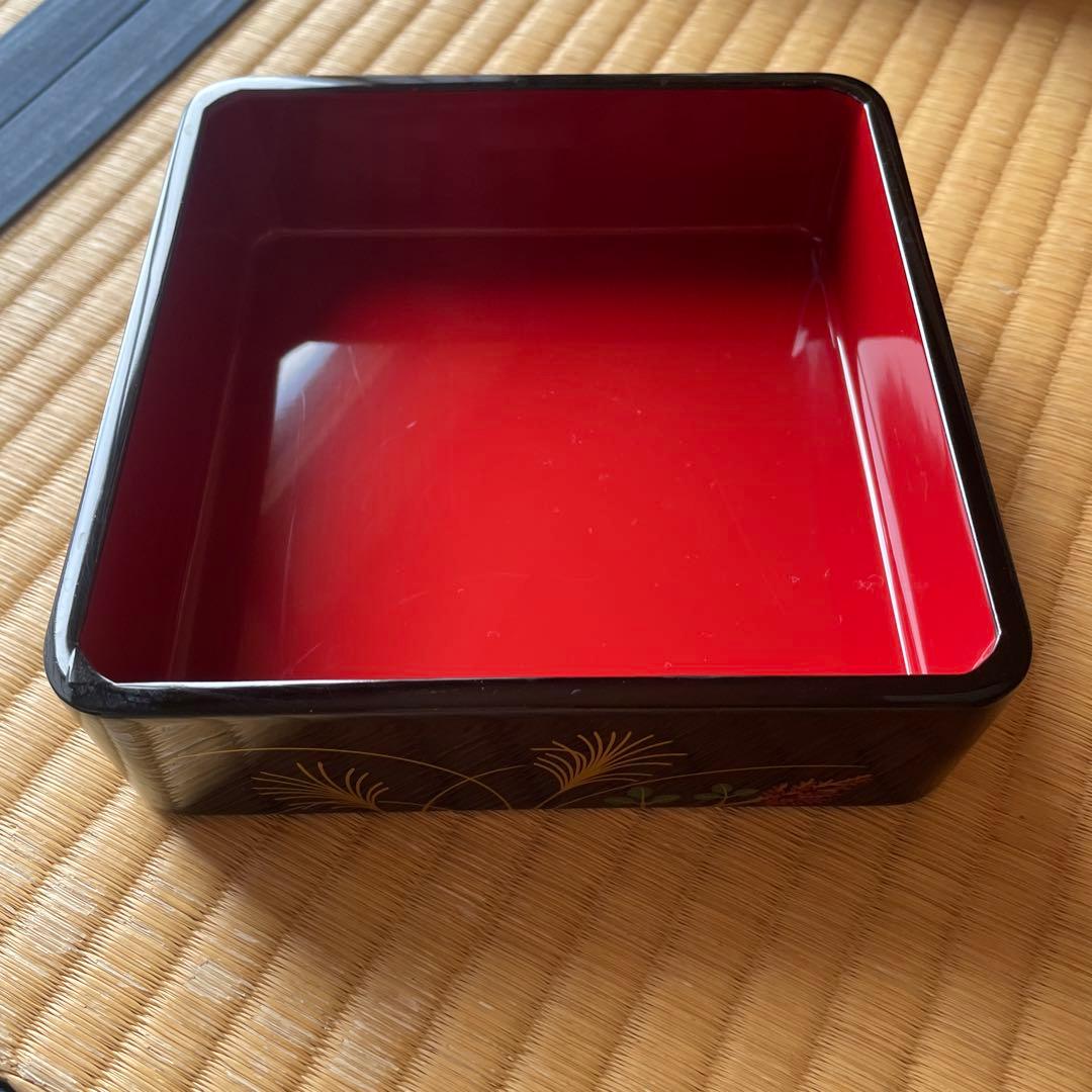 花柄漆器重箱 3段