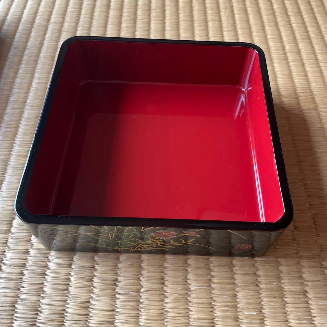 花柄漆器重箱 3段