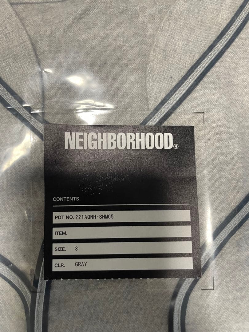 NEIGHBORHOOD B.B. C-SHIRT ベースボールシャツ グレー