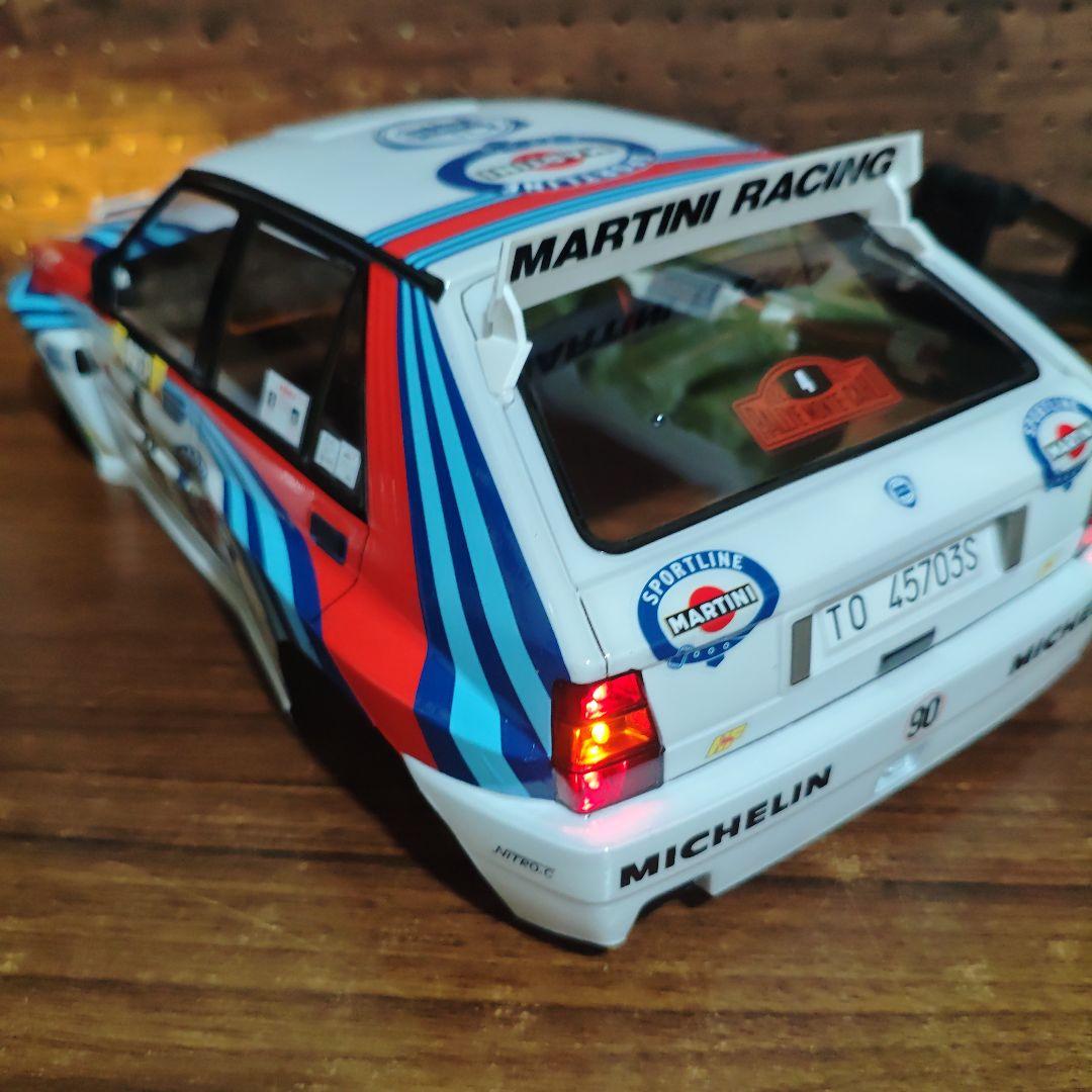 タミヤ　ランチアデルタ　ラリー　ボディ　電飾施工済