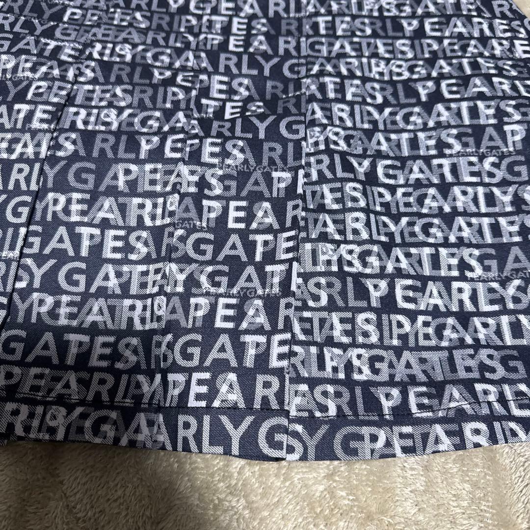 PEARLY GATES ロゴプリント プリーツスカート