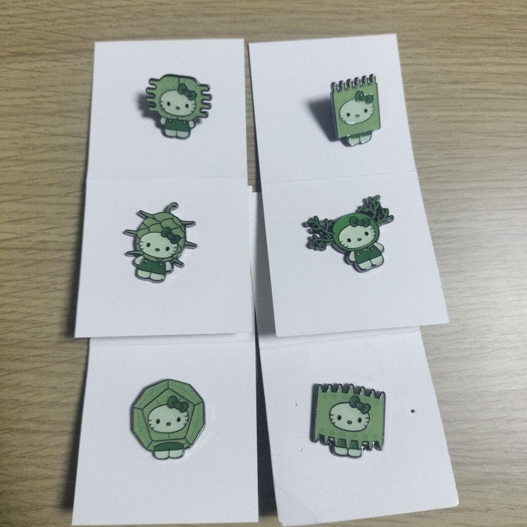 藻キティ　ピンバッチ　日本館 6個セット　万博