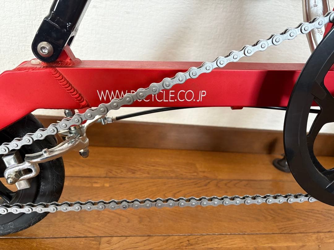 折り畳み自転車 ブリヂストン HANDY BIKE8 レッド/ブラック