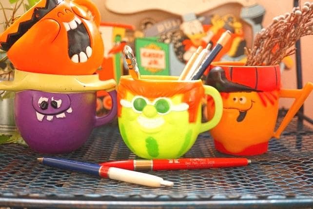 ヴィンテージ ファニーフェイス 4個セット マグ アドバタイジング