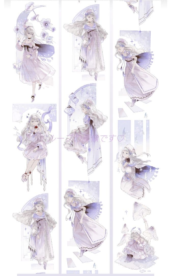 J888＃温柔梦境(贝壳光)巫女sama切り売り海外人物マステ女の子