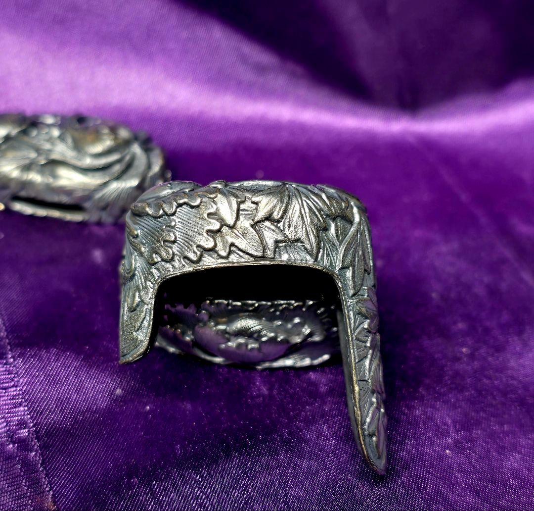 牡丹 高彫　縁頭鐺三点一作　刀装具