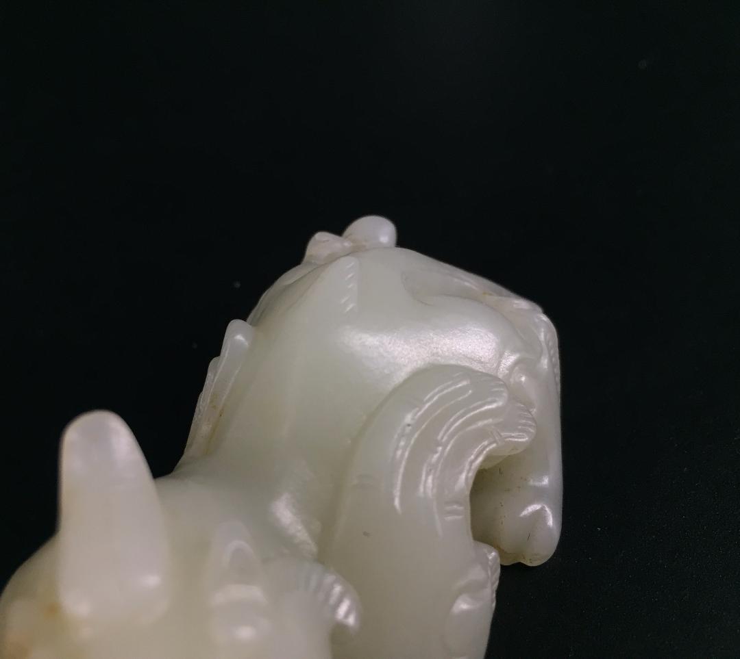 漢代 瑞獣貔貅置物 古玉老玉和田玉 中国美術骨董工芸品 収蔵品