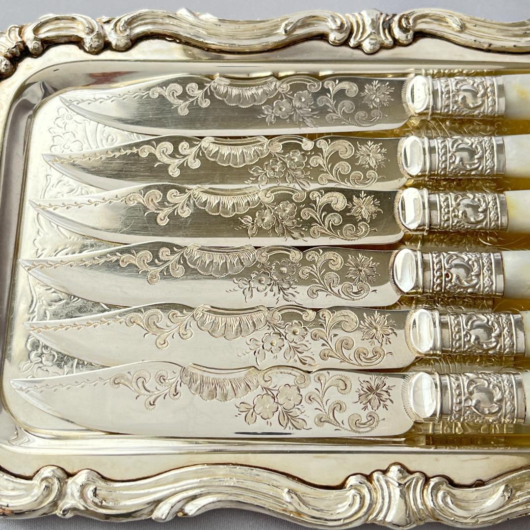 【Saunders & Shepherd】【白蝶貝】カトラリーセット