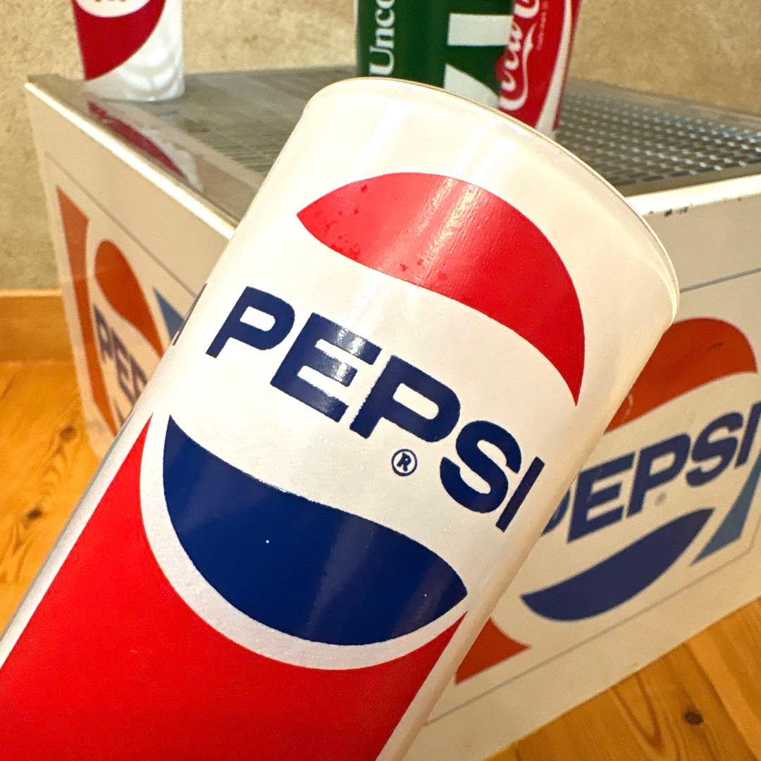 70年代　ペプシ　コカコーラ　7up ドクターペッパー　ミルクグラス　フルセット