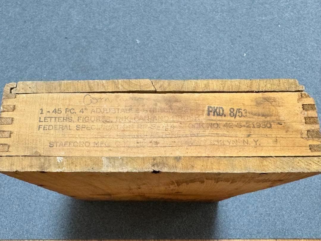 米軍 実物 ステンシルセット 1953年