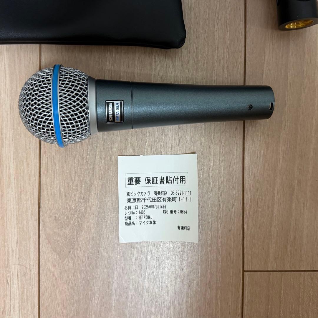 ⭐️使用回数1回！⭐️ SHURE シュアー BETA58A-J マイク