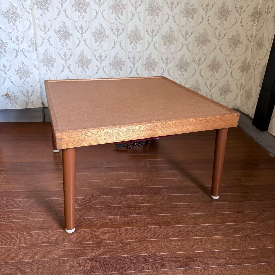 当時物 昭和 レトロ HITACHI 赤外線 こたつ 木製 座卓 ブラウン