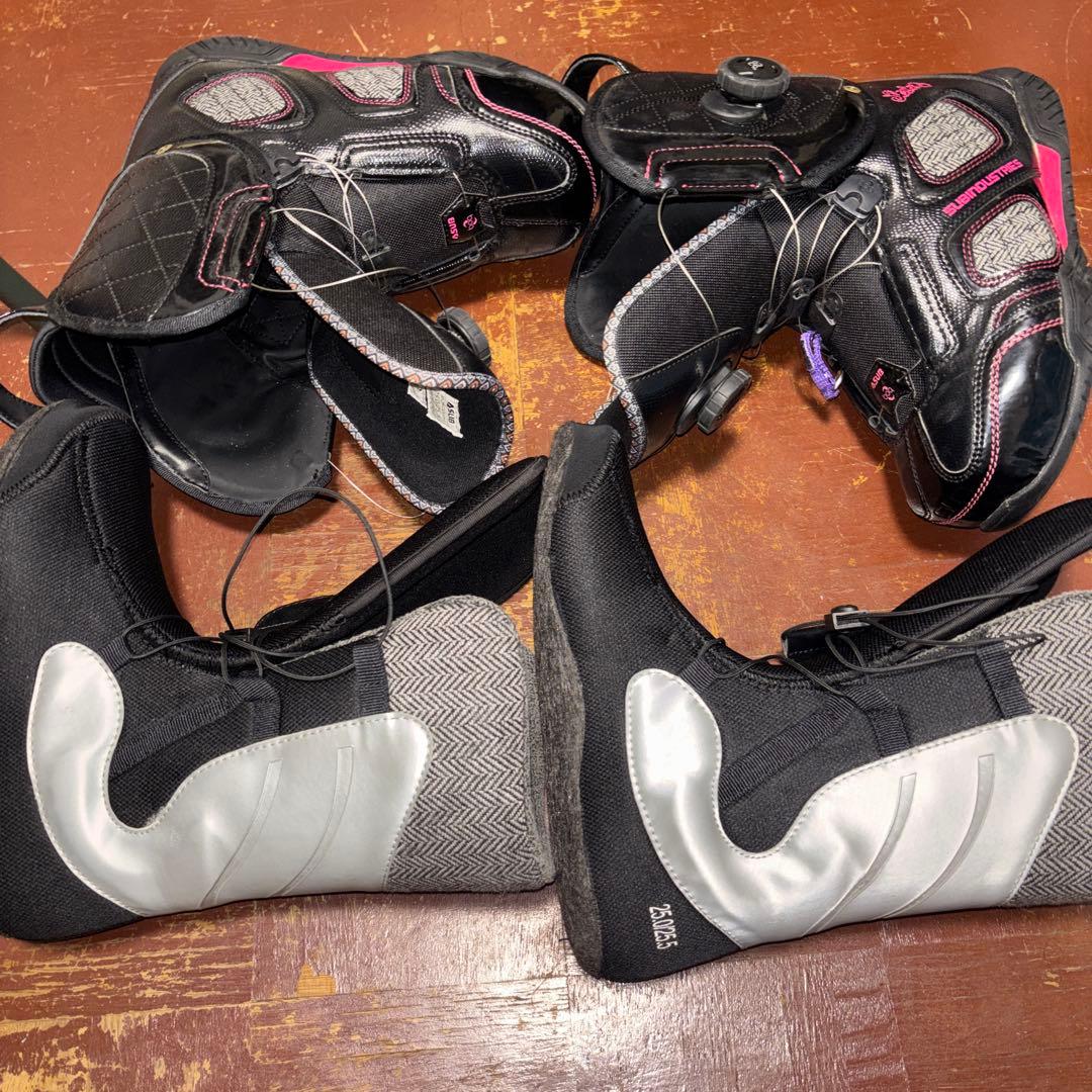 SUBスノーボードブーツ 女性用 ブラック/ピンク