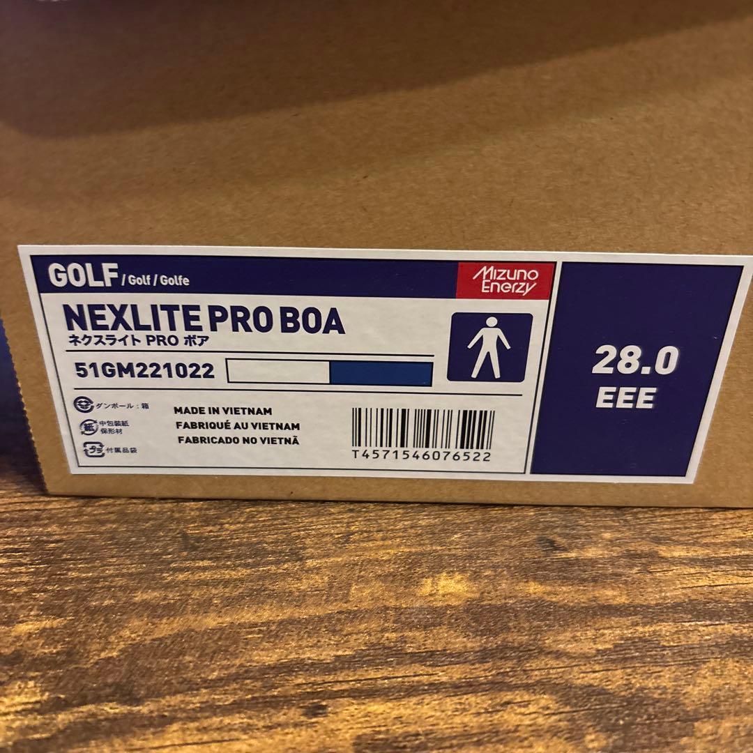 新品ゴルフシューズMizuno NEXLITE PRO BOA 28.0ミズノ