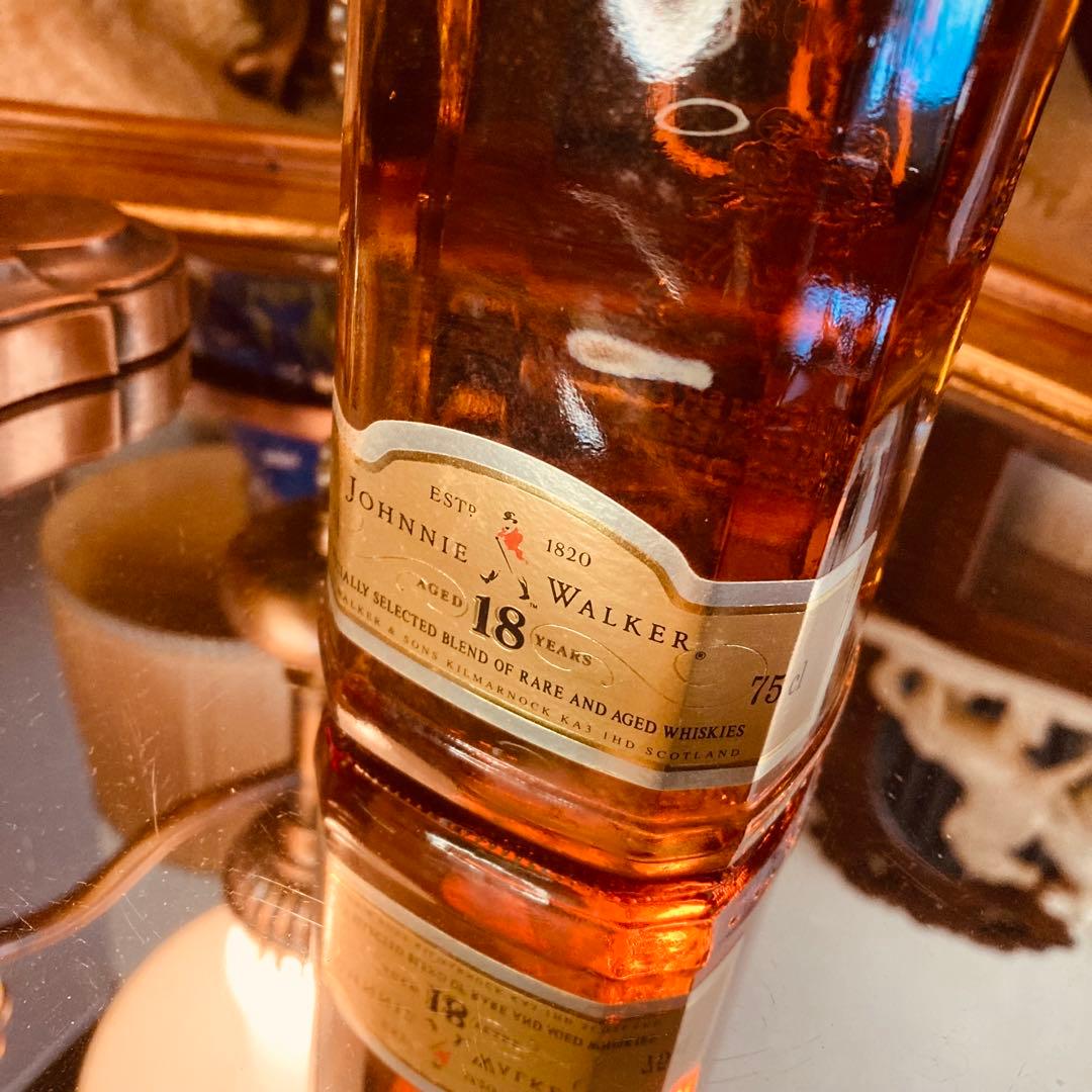 湯布院アンティーク未開封古酒ジョニーウォーカー ゴールドラベル18年オールド