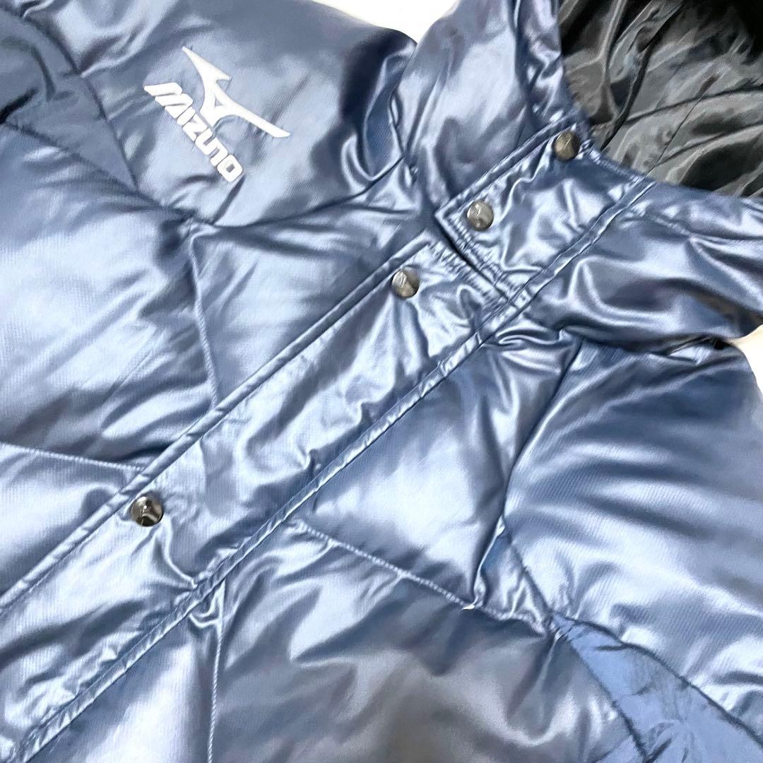 MIZUNOミズノ ダウンベンチコート ダウン80％ 刺繍ロゴ XL 肉厚