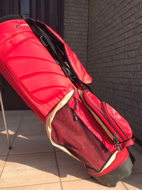 パーリーゲイツ　キャディーバッグ　赤