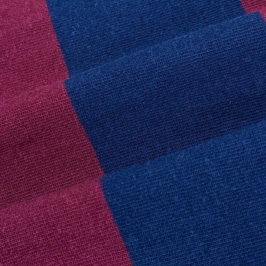 POLO Ralph Lauren ボーダーフード付 ラガーシャツ S87b