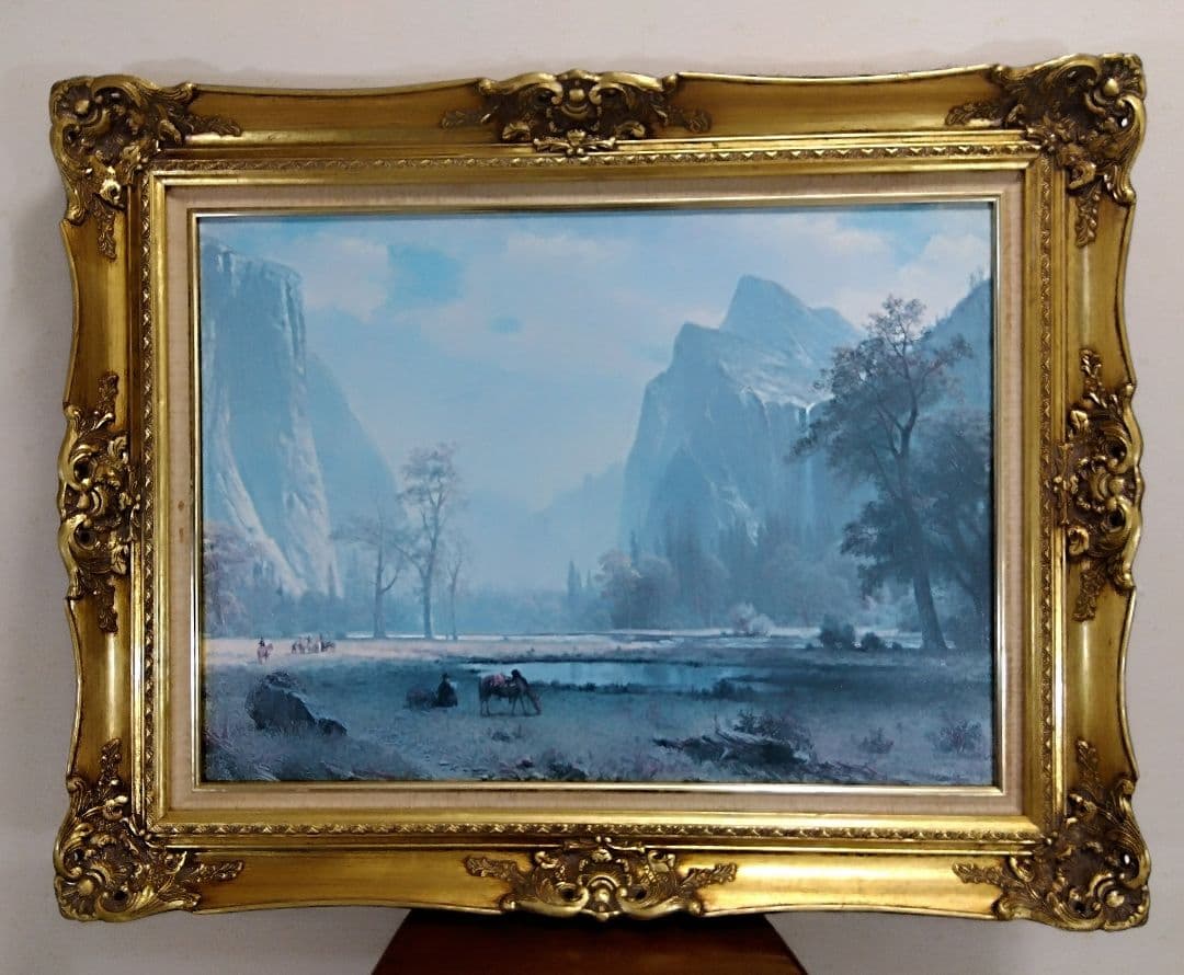 風景画　油彩画　 アンティーク額縁　ゴールドフレーム　【P20号】「匿名配送」