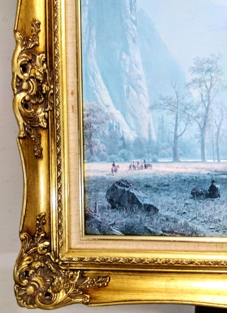 風景画　油彩画　 アンティーク額縁　ゴールドフレーム　【P20号】「匿名配送」