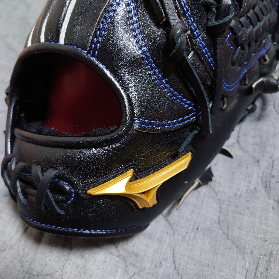 新品限定復刻版軟式ミズノＤ井端モデルグローブ 黒/青