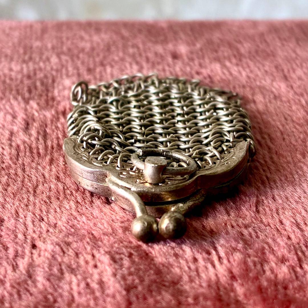 ドール用小さなメッシュパース　シャトレーン用ケース　フランスアンティーク