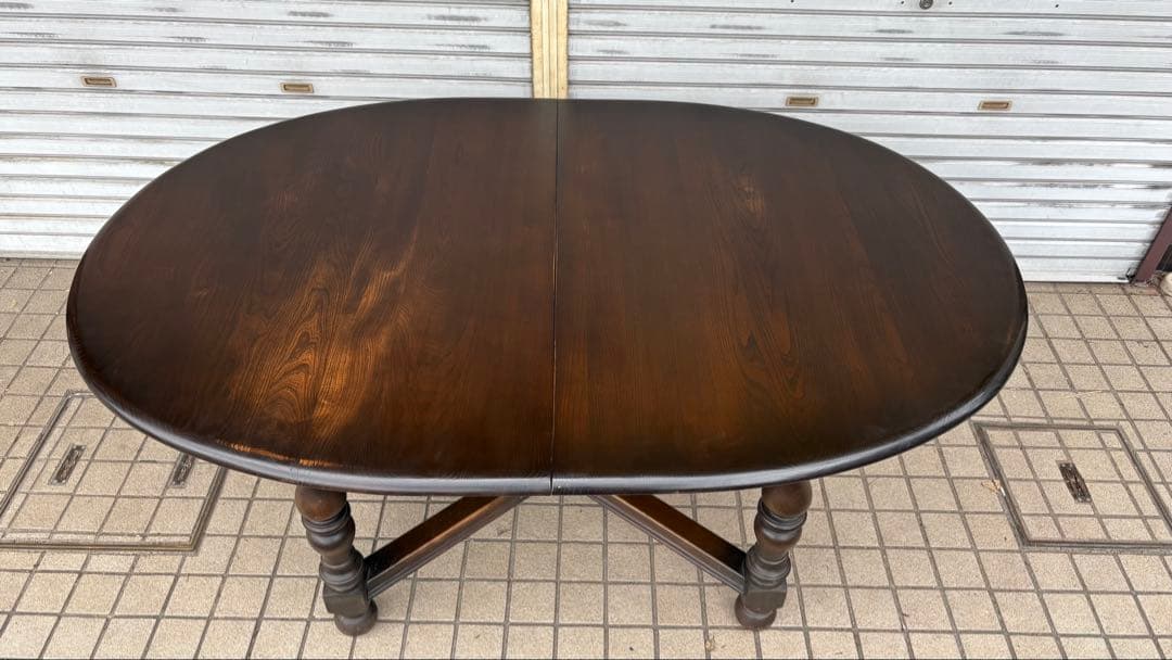 ERCOL エクステンション ダイニングテーブル　オーバル　アーコール　廃番