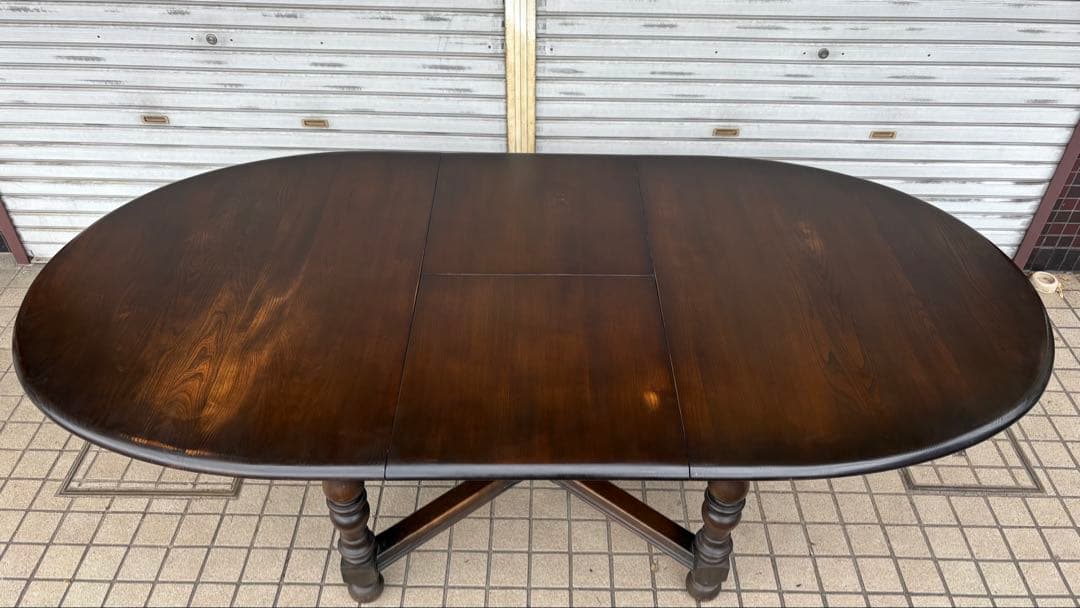 ERCOL エクステンション ダイニングテーブル　オーバル　アーコール　廃番